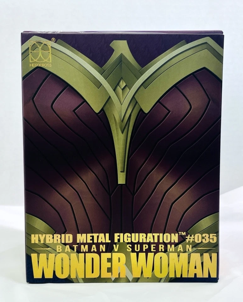 Figura de acción Herocross HMF Wonder Woman DC Batman v Superman híbrida de metal nueva Foto 3 de 4