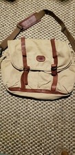 VTG USA made Canvas leather trim Messenger satchel BAG