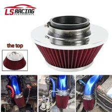 3 inch 76mm Red Inlet Cold Air Intake Air Filter Mushroom Head