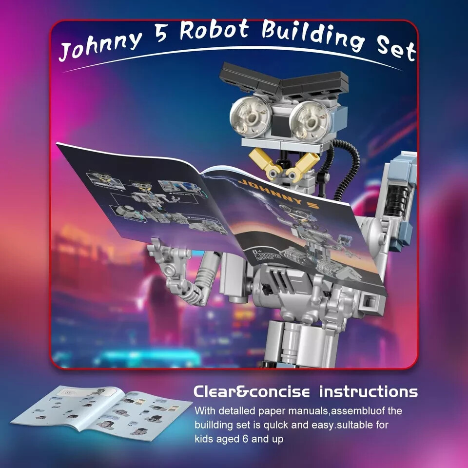 Johnny 5 Robot Building Set, Compatible for Short Open