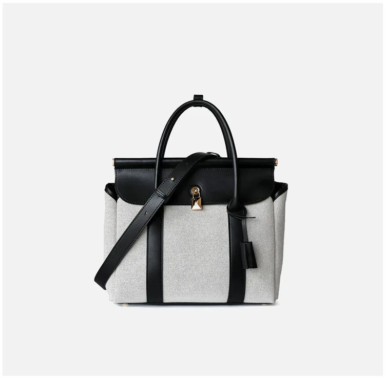 Leather women's bag embossed hand bag large capacity top cowhide one-shoulder cross-body bag