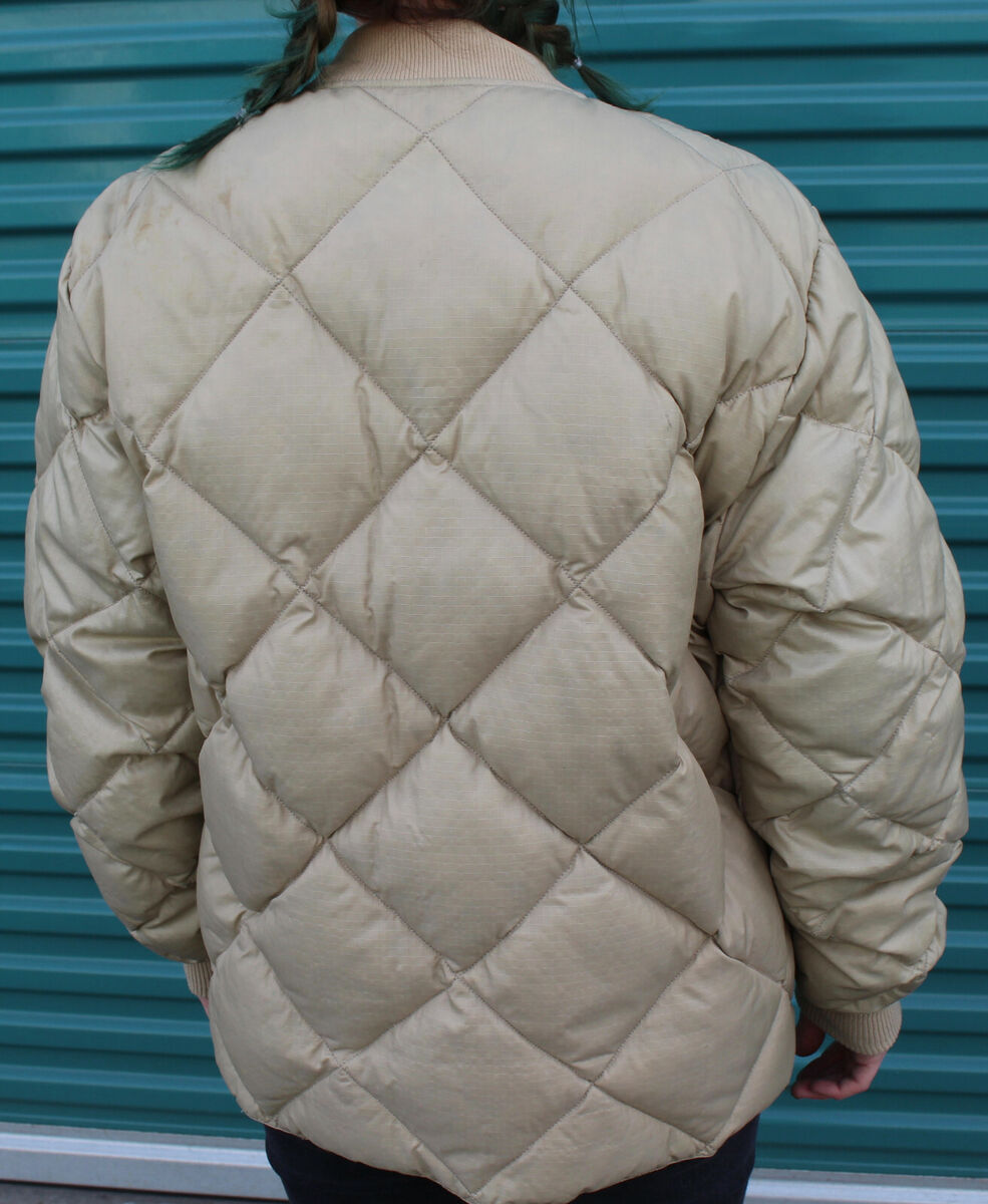 Vintage Eddie Bauer Down Puffer Jacket Cream Beige Tan Vintage Eddie Bauer Down Puffer Jacket Cream Beige Tan