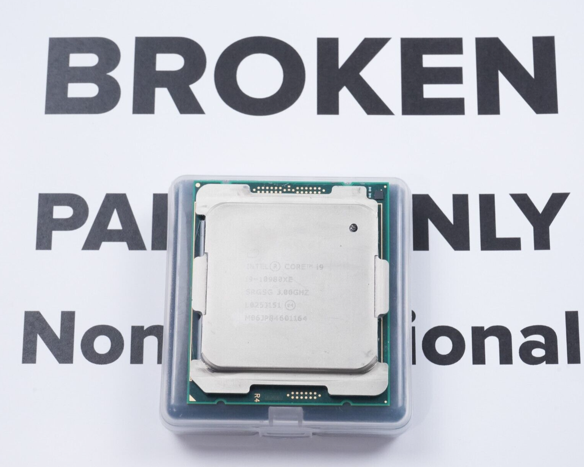 BROKEN**INTEL CORE i9-10980XE SRGSG 3.00GHZ CPU PROCESSOR, Parts