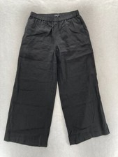 Madewell Pull On Wide Leg Pants Women's XSP Black Lightweight Beachy Travel NWT