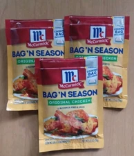 (3) McCormick Bag N Season • Original Chicken Seasoning Mix & Bag • Exp 04/2026