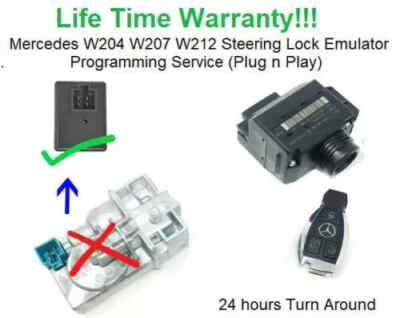 #ad Mercedes Bens Steering Lock ESL ELV Emulator Programming Service W204 W207 W212 $129.00