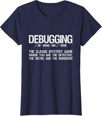 Debugging Code Funny Definition Programmer Design Ladies' Crewneck T-Shirt