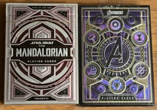 Theory 11 Playing Cards (Avengers & Mandalorian Decks) (Lot Of 2) New