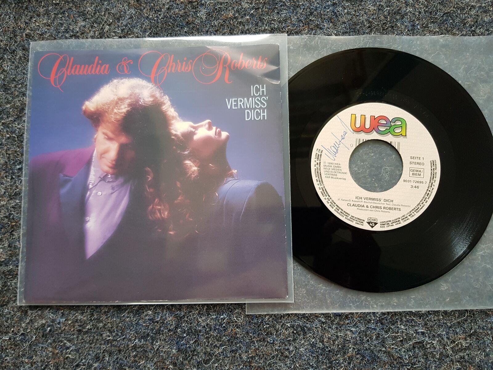 7"" Single Vinyl Claudia & Chris Roberts - Ich vermiss' Dich / Milli Vanilli Cove