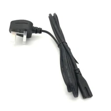 UK England 6FT 2 Prongs Port AC Power Cord Cable Connector for Sony PS2 PS3 Slim