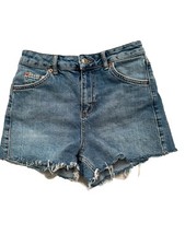 Topshop Denim Jean Shorts Women's Size 4 High Waisted Mom Jean Shorts