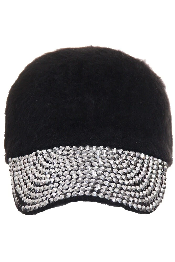 Sombreros de Piel Sintética Negro gorras de béisbol para De mujer