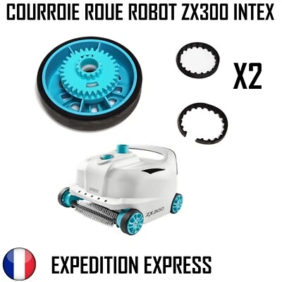 KIT 2-4 COURROIES AXES ROUES DE ROBOT NETTOYEUR PISCINE INTEX ZX300 REMPLACEMENT - Photo 1/4
