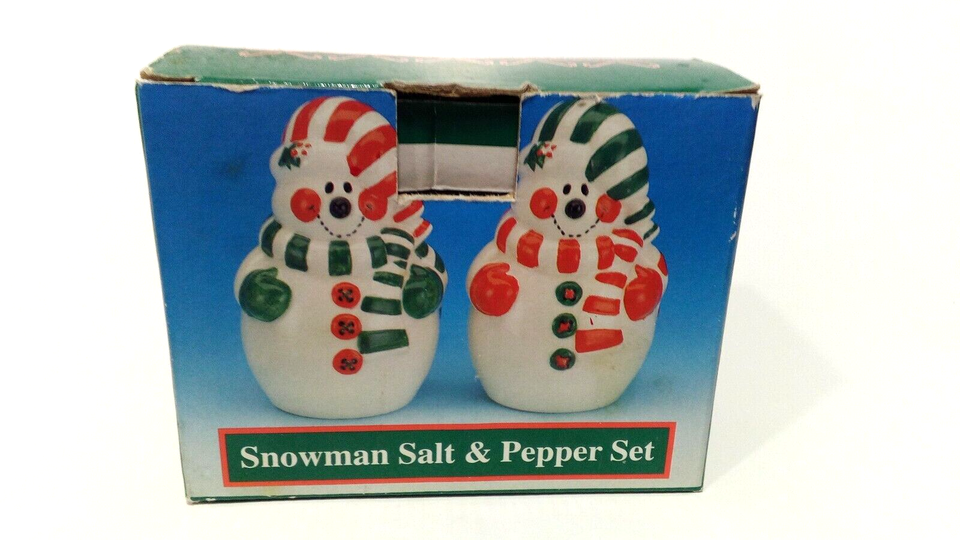 Snowman Salt and Pepper Shakers Vintage Christmas Kmart Brand eBay