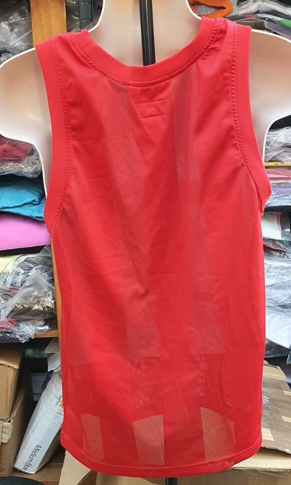 【希少】16SS Supreme Mesh Stripe Tank Top SS16 Supreme Mesh Stripe Tank Top small Red sleeveless size