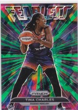 2022 PANINI WNBA PRIZM GREEN CRACKED ICE PRIZM #4 "FEARLESS" TINA CHARLES
