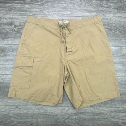 J Crew Dock Shorts Herren 38 khaki Baumwolle Kordelzug Wandern Reisender minimalistisch