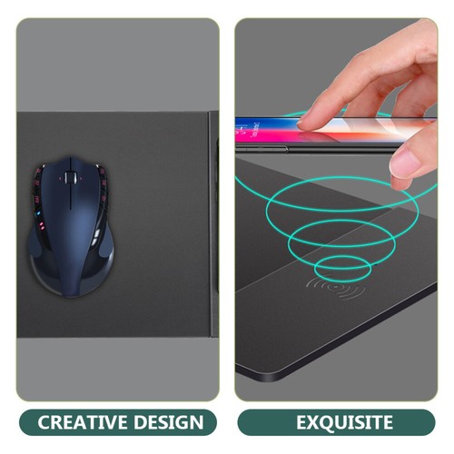 Desk Pad Desk Mat Office Home PU Wireless Charging Pad - 第 11/12 張圖片