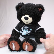 Build A Bear Black Teddy Bear With Space Outfit Plush Stuffed Animal Toy BAB