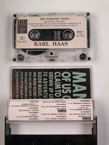 Karl Haas - Adventures In Good Music - Romantic Piano (Cassette) TESTED - Picture 4 of 5