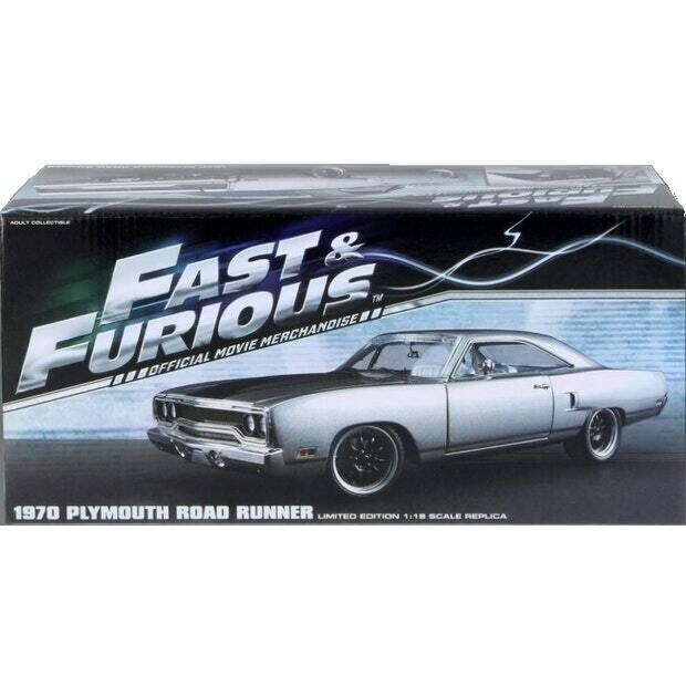 1970 PLYMOUTH ROAD RUNNER 426 HEMI FAST & FURIOUS SILVER GMP 1:18