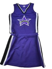 Cheerleader Uniform Outfit Costume 36 Top 26 Skirt EXPLOSION Sparkle Star Purple
