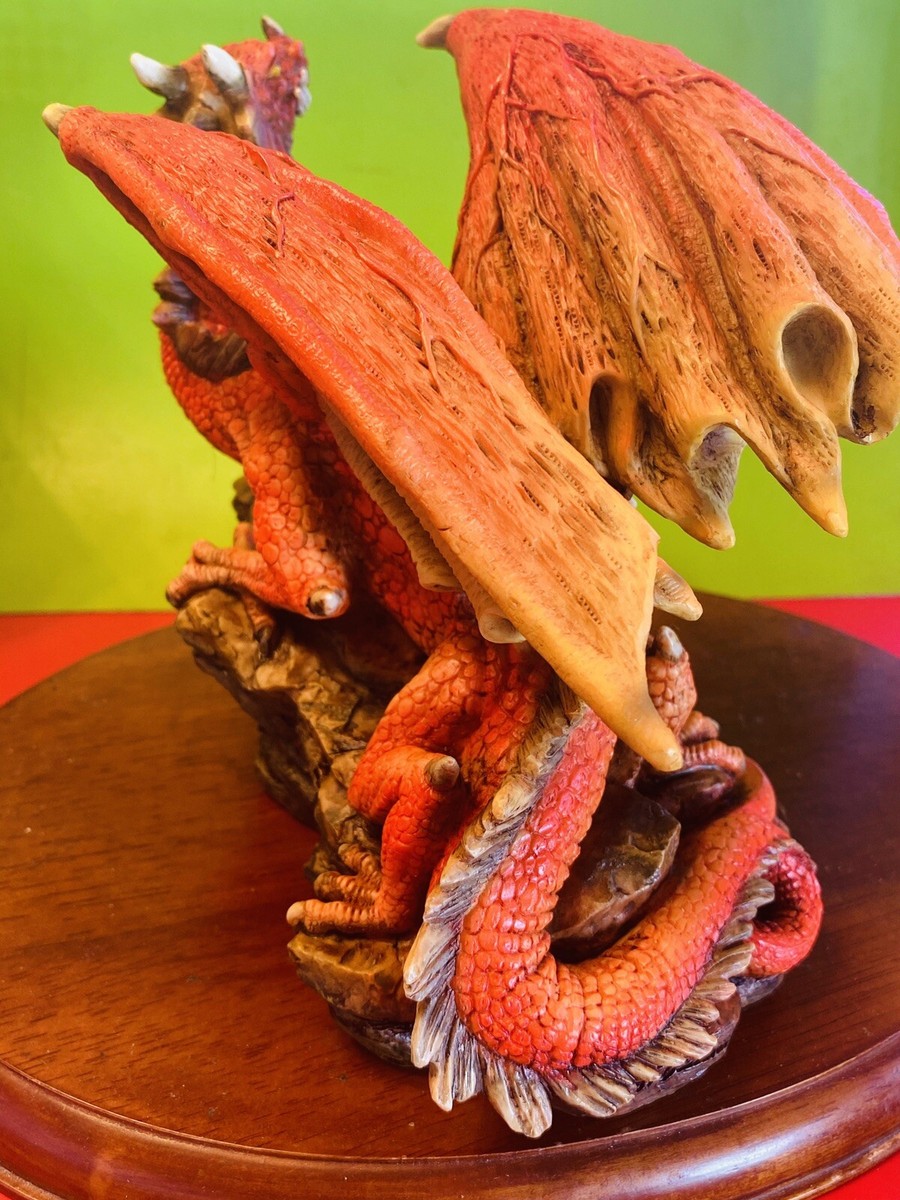 Myths And Legends Hand Painted Wizard And Dragon figurine By