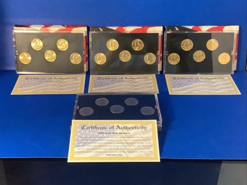 24K Gold Plated U.S. Presidential Collection Coin Collection Lot Of 8 Sets W/COA - Picture 2 of 13