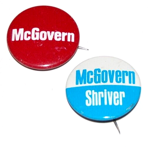 1972 GEORGE MCGOVERN 1.25" INCH PRESIDENT campaign pin pinback button political - Picture 1 of 2