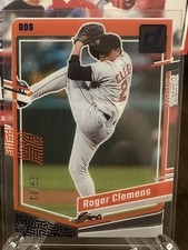 2023 Panini Chronicles Clearly Donruss Blue Parallel Roger Clemens #/50 Boston