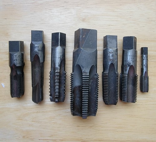 USA Made Pipe Taps Lot Of 7