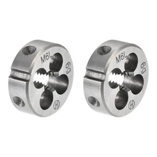 M6 Metric Left Hand Round Die Machine Thread Threading Die 20mm OD Tool 2pcs