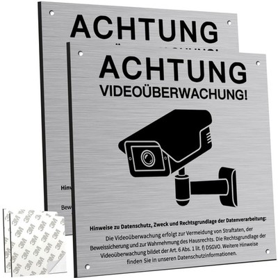 Camera warning sign for private property, -General Data Protection Regulation...