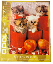 KITTENS IN POTS 1000pc Jigsaw Puzzle Factory Sealed Eurographics