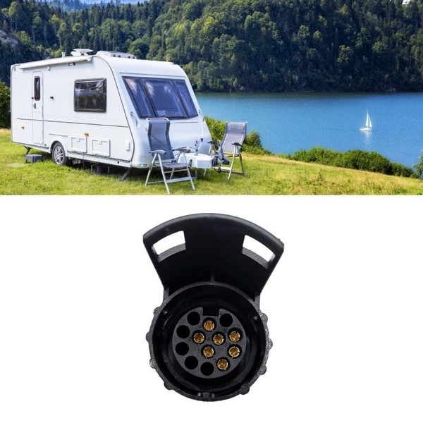 Eurowagens Auto 7Pin Zu 13Pin Adapter AnhäNgerstecker Wasserdichte Buchse-image