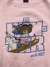 1987 Winter UMD Sweatshirt Jansport Made In USA Women's Medium Pink 34