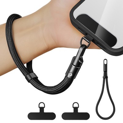 XCHKRM Anti Theft Phone Wrist Strap With 2 Metal Tether Standard, Black