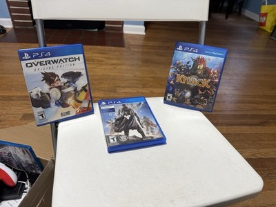 Lot Of 3 PS4 Games , Destiny, Overwatch, Knack , Good Condition