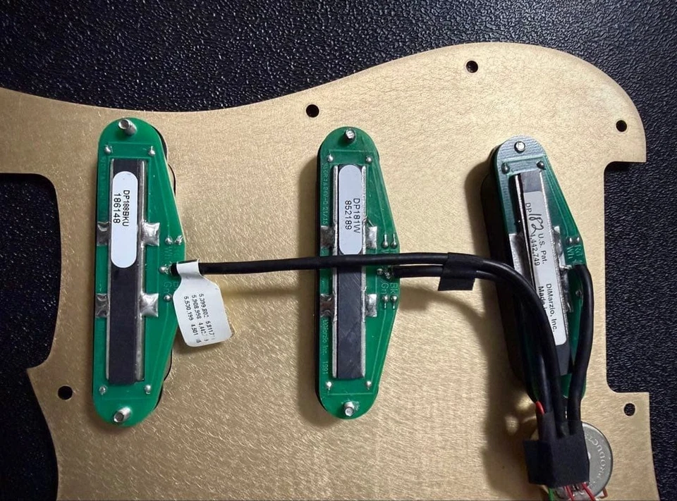 Conjunto de pastillas DiMarzio DP188 DP181 DP182 oro anodizado golpeador perillas guardabarros Foto 2 de 4