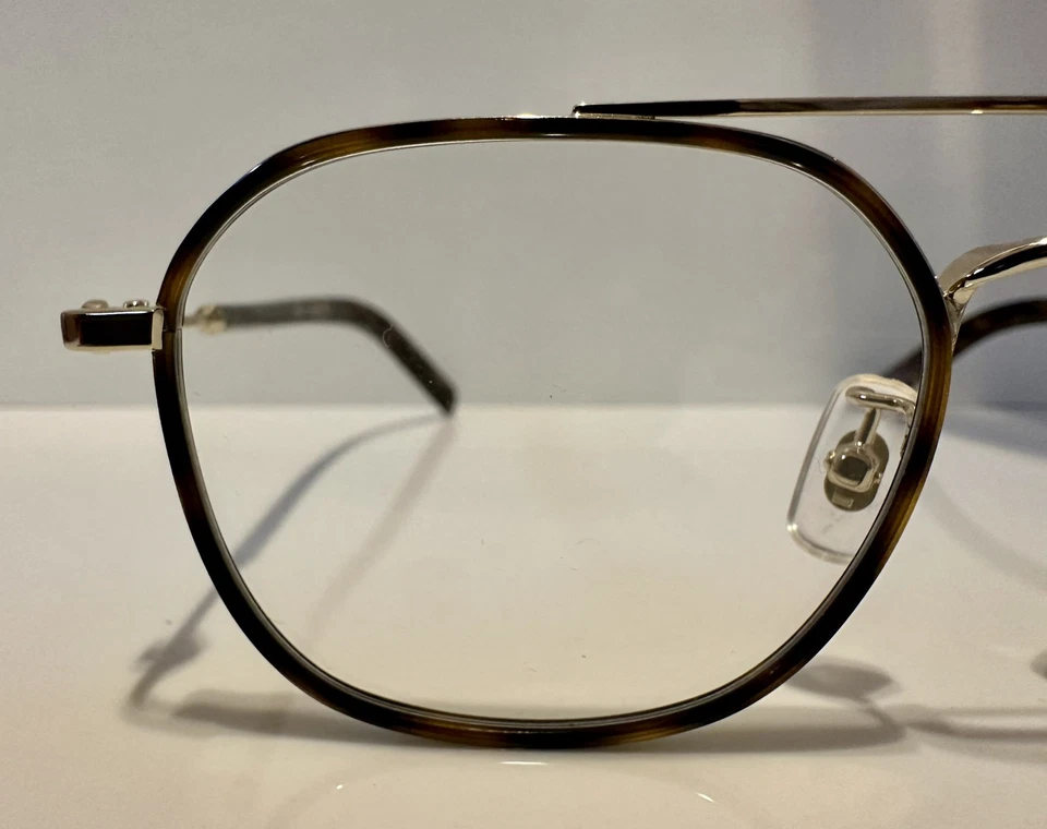 万宝龙男式眼镜玳瑁金属边飞行员 MB0391OA 51-21-145 — 第 4/4 张图片