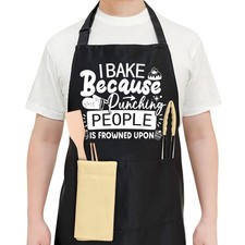 Black Funny BBQ Chefs Aprons for Men Dad Husband Grangpa with Adjustable Neck...