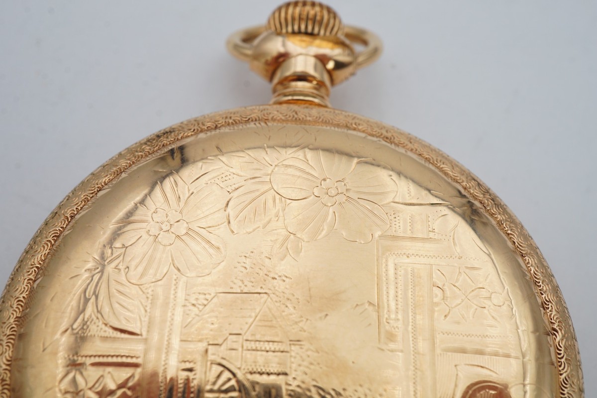 American Waltham Pocket Watch Riverside Gold Filled 17 Jewels