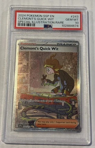Clemont's Quick Wit 243/191 PSA 10 Surging Spark Holo Special Illustration Rare