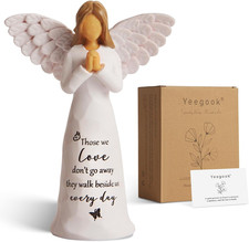 Sympathy Gifts for Loss of Loved One, 6" Handcrafted Memorial Angel Figurine, Me
