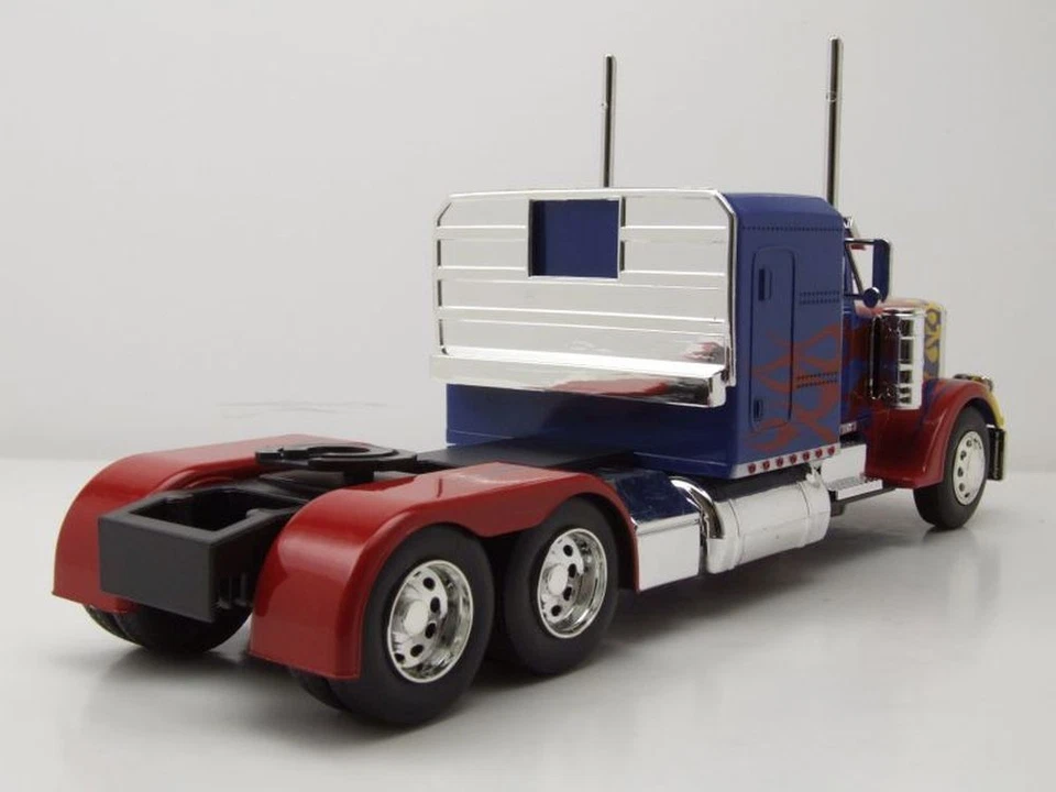 Peterbilt 379 Optimus Prime Transformers 1 Blu Con Fiamme Modellino 1:32 Jada - Immagine 2 di 4