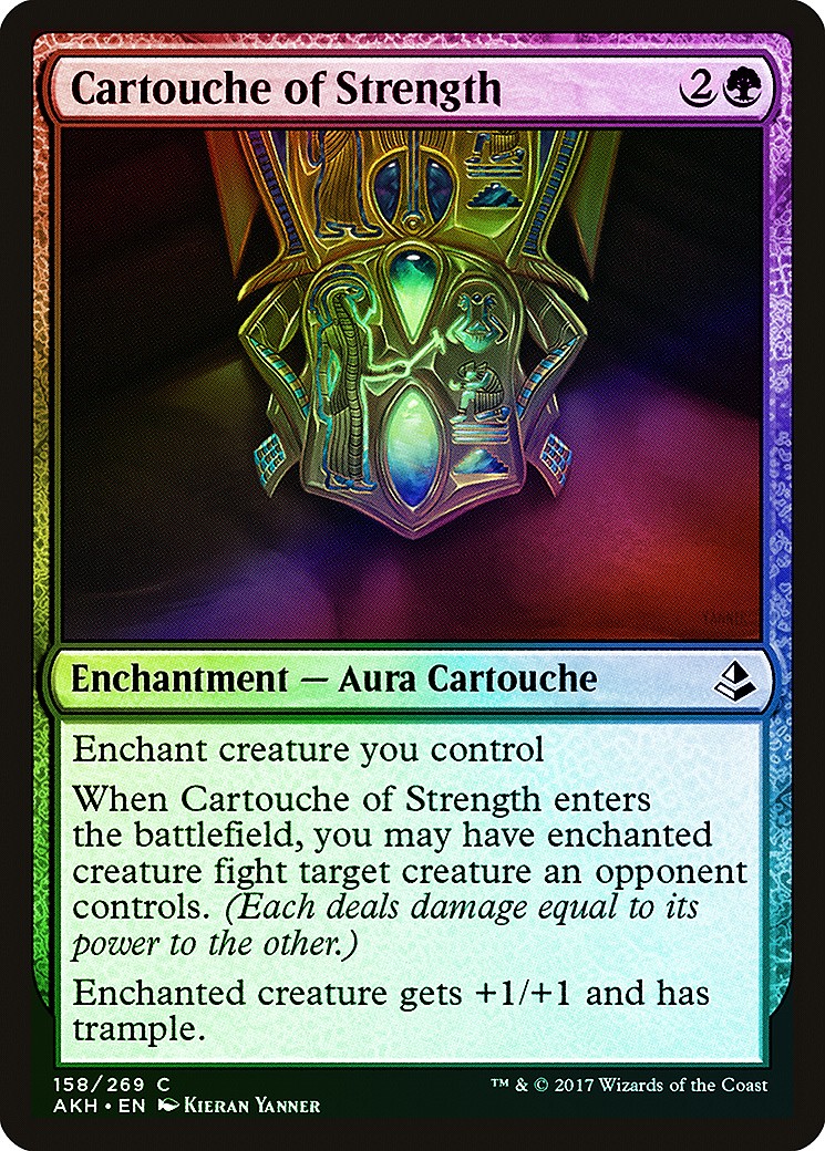 Cartouche of Strength FOIL Amonkhet NM Green Common MAGIC MTG CARD