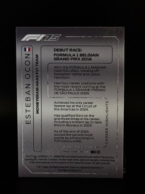2025 Topps Turbo Attax Formula1 F1 Esteban Ocon Diamond Pull Pink