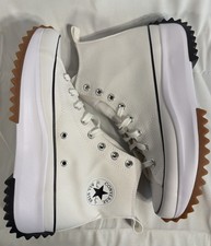 Converse Run Star Hike Hi Top White Black Gum Men's 10 Women's 11.5 166799C NEW