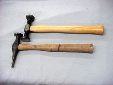2 Auto Body Shrinking Hammers Tornax Austria Round Split Face & One W/ Flat End