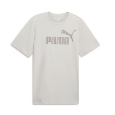PUMA Essentials Logo Crew Neck Short Sleeve T-Shirt Mens Beige Casual Tops 68884